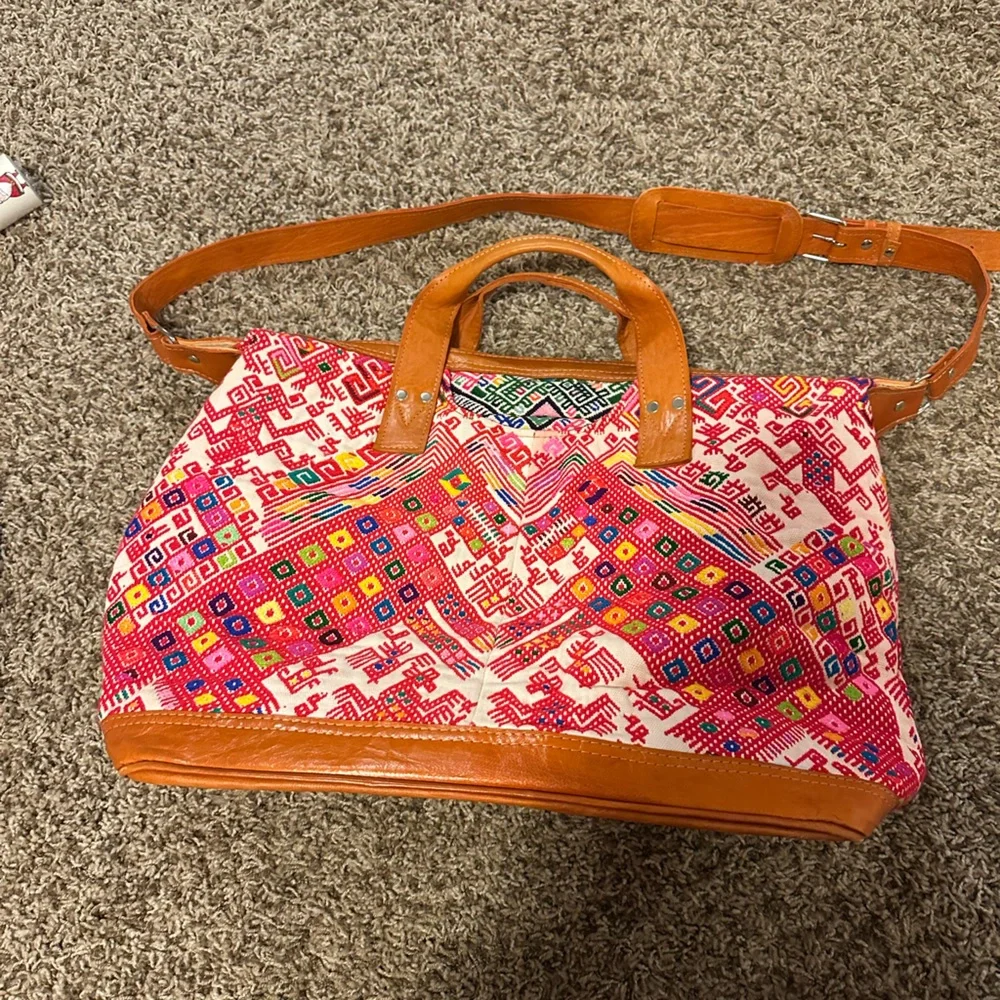 Nena & Co large woven and leather tote - Picture 7 of 16